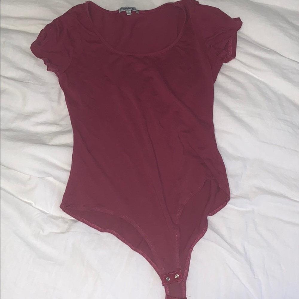 Charlotte Russe Maroon body suit